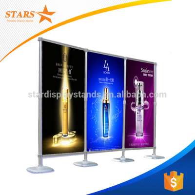 2016 New Design Iron Base Aluminum Fast Trade Show Display Shelving , Backdrop Display stand